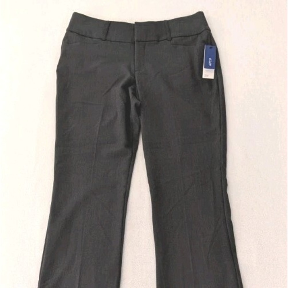 Apt 9 Magic Waist Dress Pants Women's Size 6 Tummy Control Charcoal Dk Gray NEW